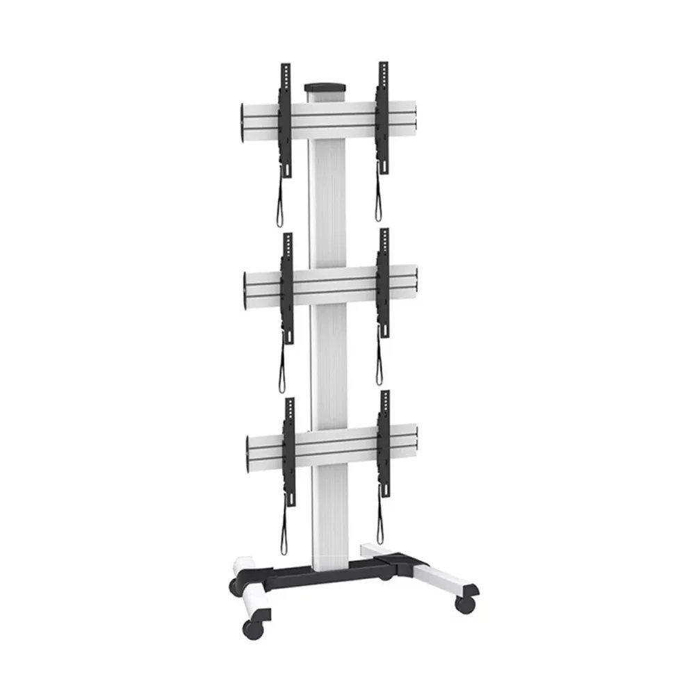 Three Screen Video Wall Cart